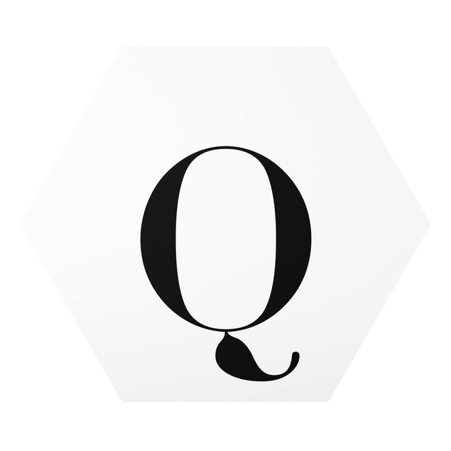 Forex hexagon - Letter Serif White Q