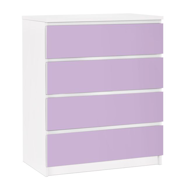 Adhesive film for furniture IKEA - Malm chest of 4x drawers - Colour Lavender