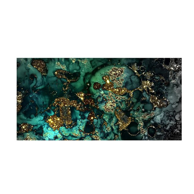 abstract area rug Golden Sea Islands Abstract