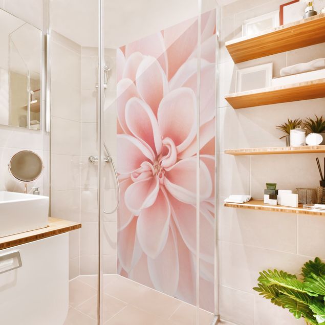 Shower panels Dahlia In Pastel Pink