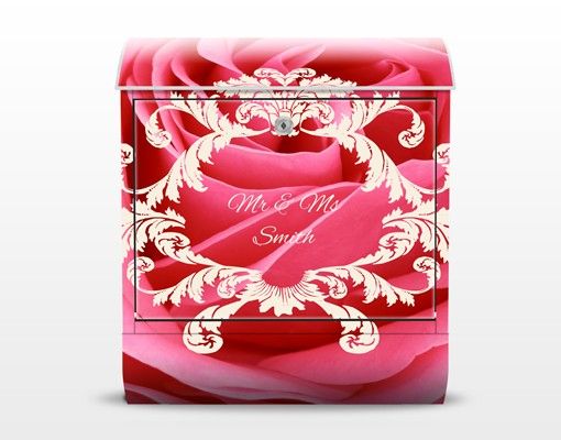 Letterbox customised - Lustful Pink Rose
