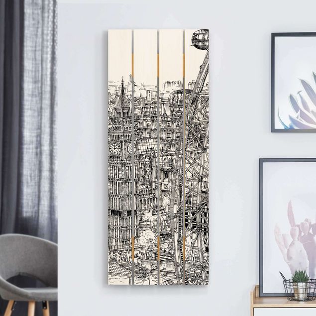 Print on wood - City Study - London Eye