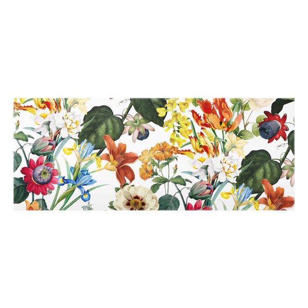 Splashback - Colourful Magnificent Flowers - Panorama 1:1