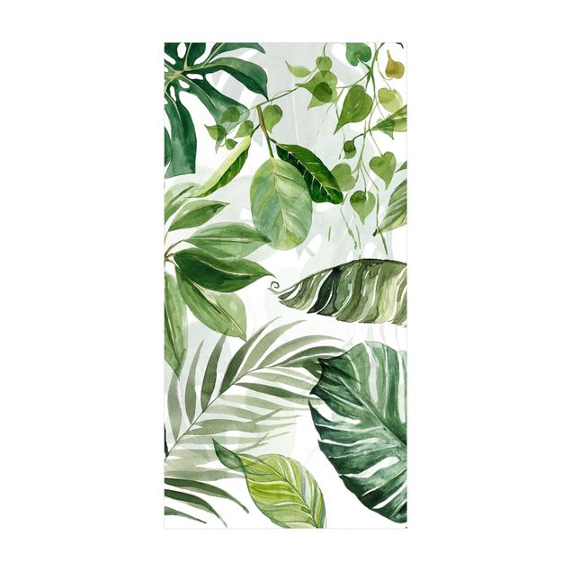 Jungle rugs Watercolour Tropical Leaves And Tendrils