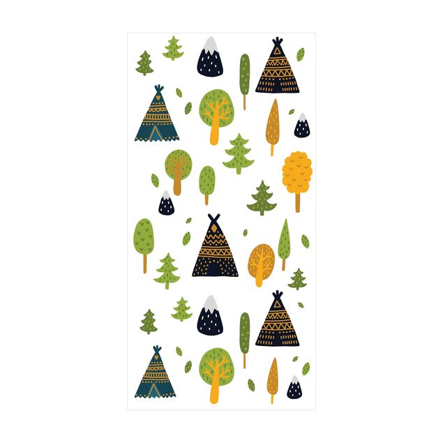 forest theme rug Tipi In The Woods With Mountaintops