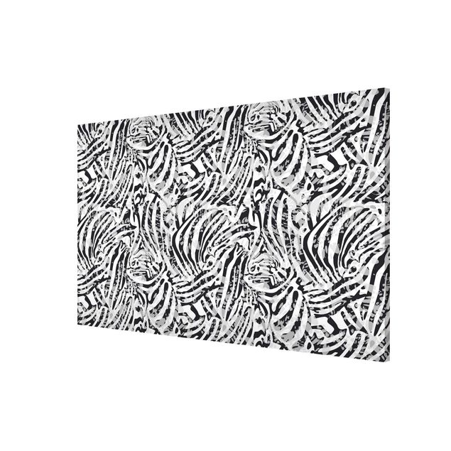 Magnetic memo board - Zebra Pattern In Shades Of Grey