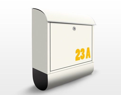 Letterbox customised - no.JS316 Customised text Yellow To Beige 39x46x13cm