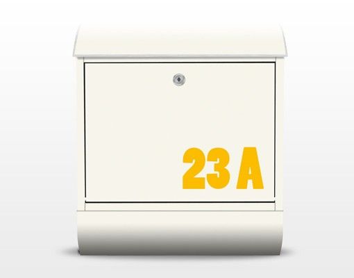 Letterbox customised - no.JS316 Customised text Yellow To Beige 39x46x13cm
