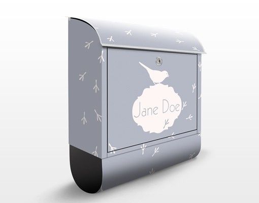 Letterbox customised - no.JS174 Customised text Bird 39x46x13cm