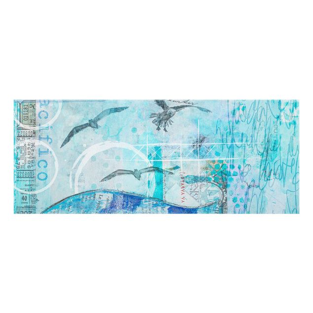Splashback - Colourful Collage - Blue Fish