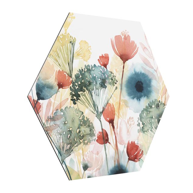 Alu-Dibond hexagon - Wild Flowers In Summer I