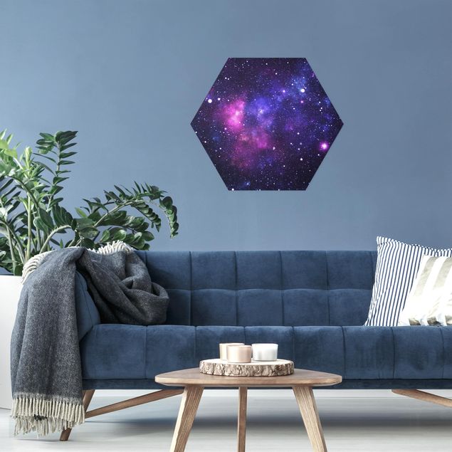 Alu-Dibond hexagon - Galaxy