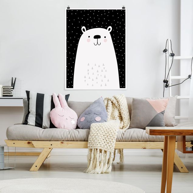 Poster kids room - Zoo With Patterns - Polar Bear
