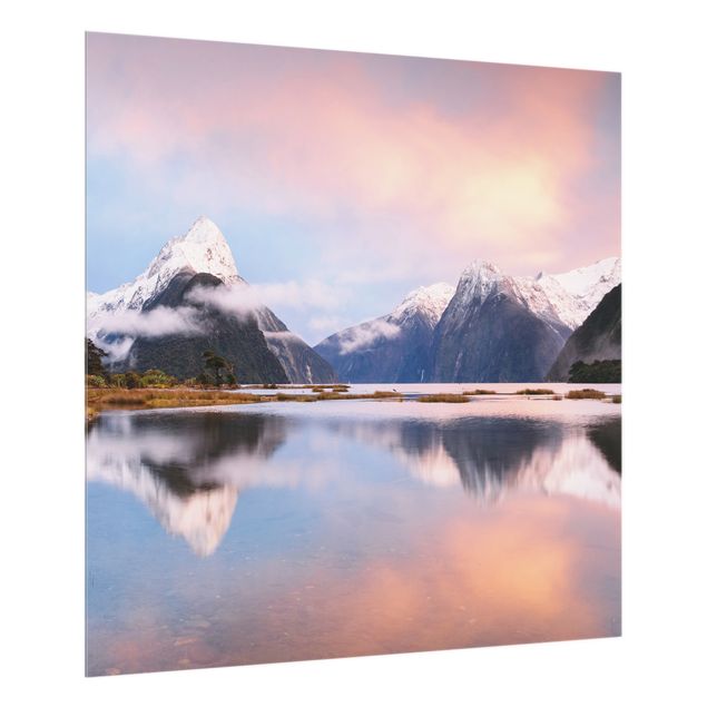 Glass splashback Mountains At A Stretch Of Water