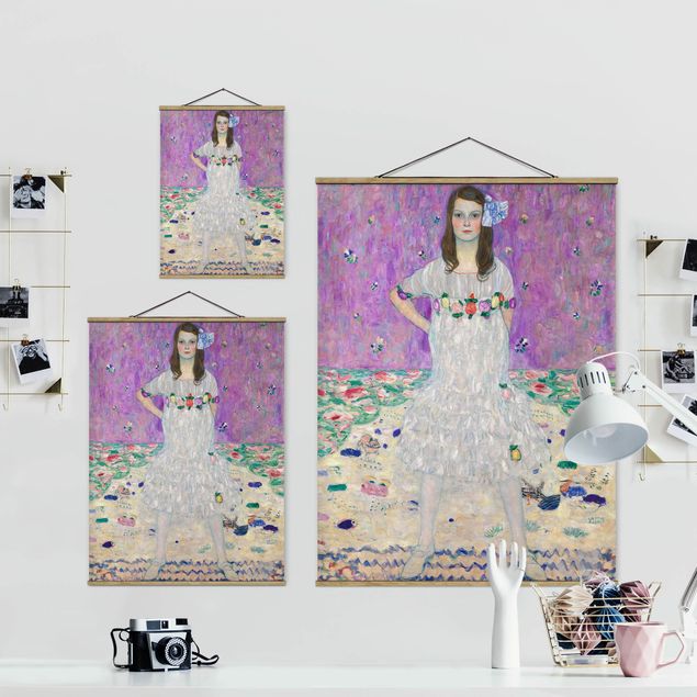 Fabric print with poster hangers - Gustav Klimt - Mäda Primavesi