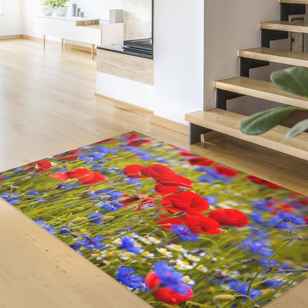 Outdoor rugs Summer Meadow With Poppies And Cornflowers