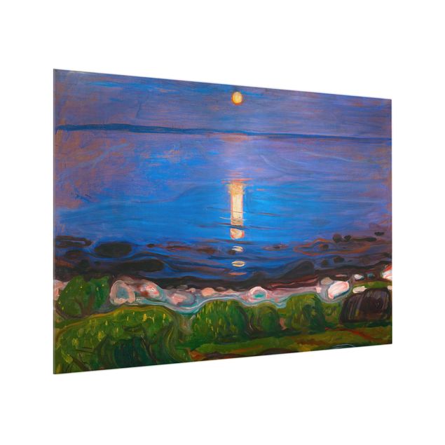Glass splashback beach Edvard Munch - Summer Night On The Sea Beach