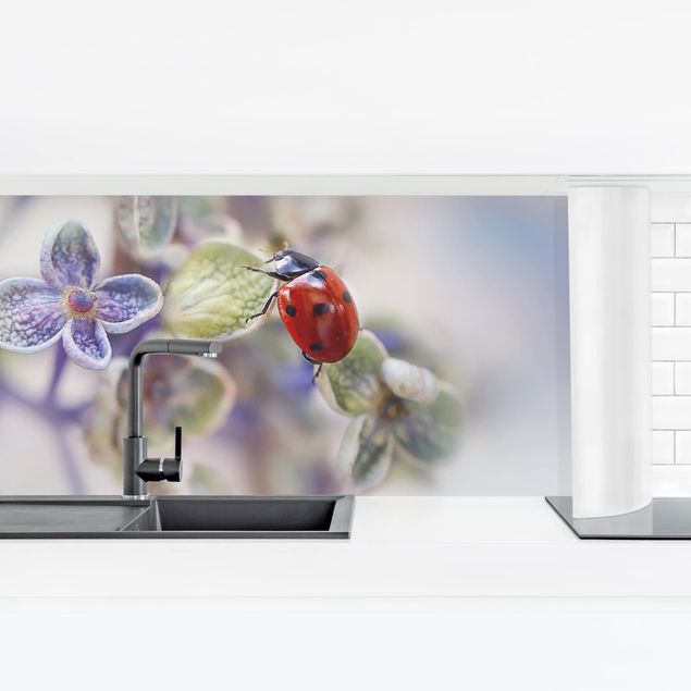 Kitchen wall cladding - Ladybird In The Garden