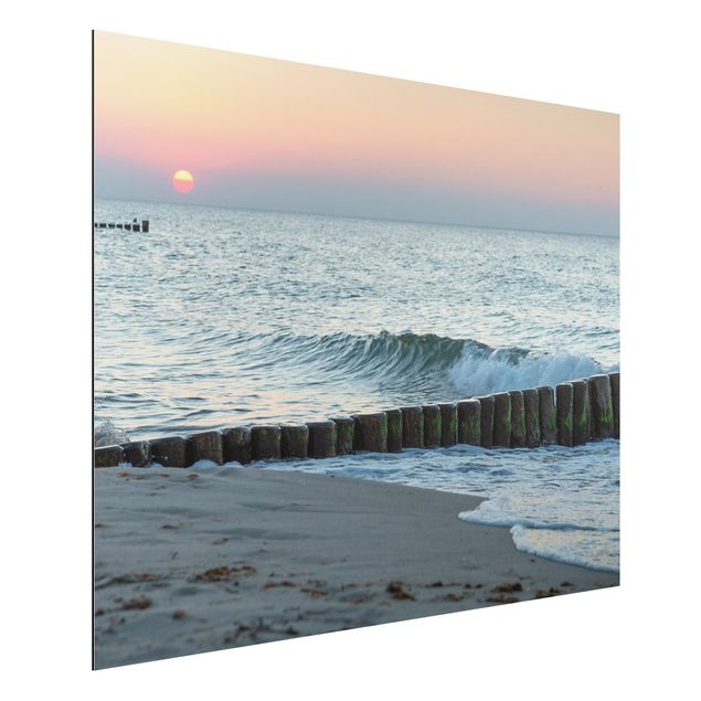 Aluminium dibond Sunset At The Beach
