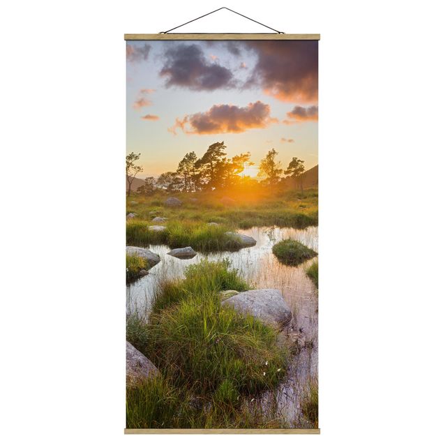 Fabric print with poster hangers - Tverrdalsbekken In Norway