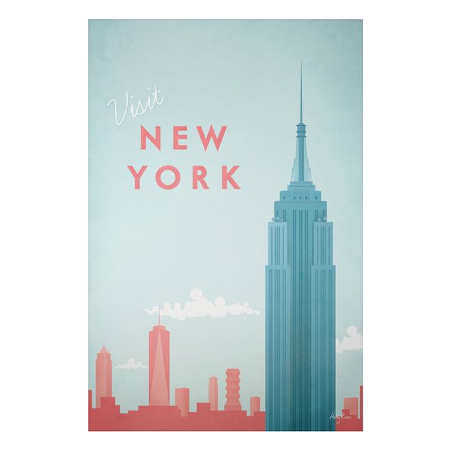 Print on aluminium - Travel Poster - New York