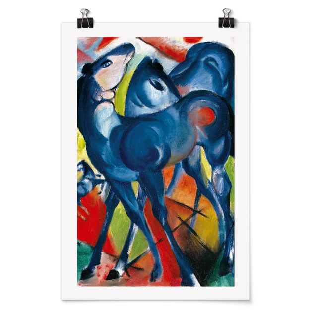 Poster art print - Franz Marc - The Blue Foals