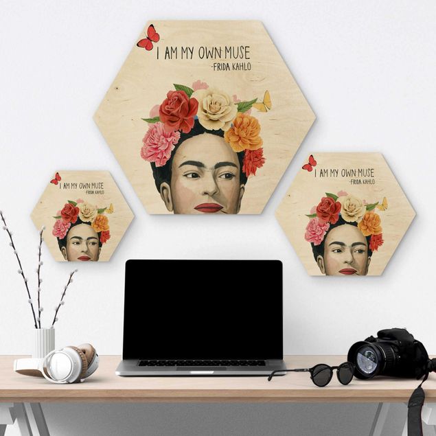 Wooden hexagon - Frida's Thoughts - Muse