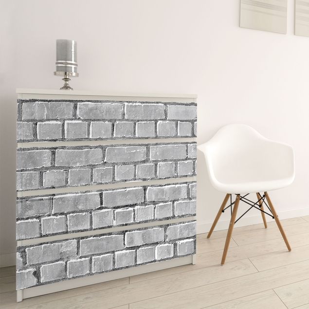 Adhesive film for furniture - Brick Tiles Black