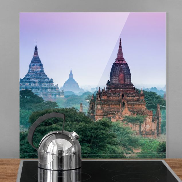 Glass splashback architecture and skylines Temple Grounds In Bagan