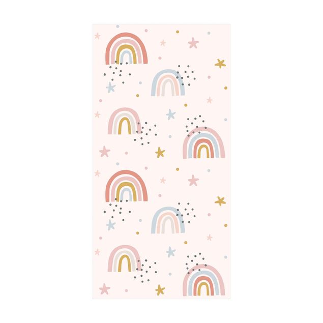 rainbow mats Rainbow World With Stars And Dots