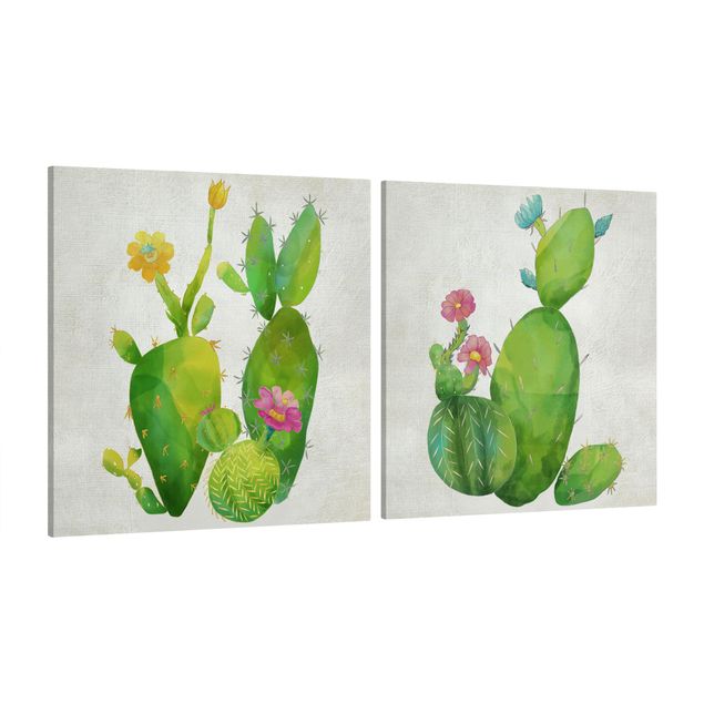 Print on canvas - Cactus Family Set I