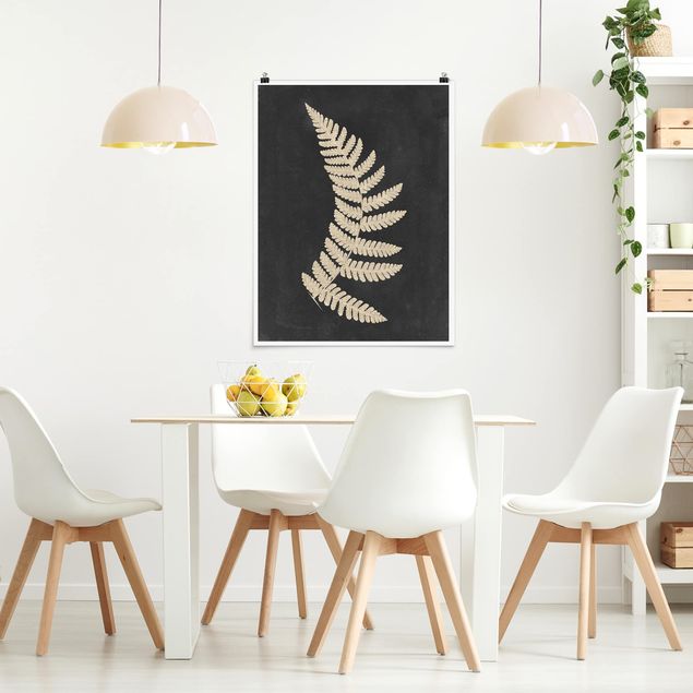 Poster - Fern With Linen Structure IV