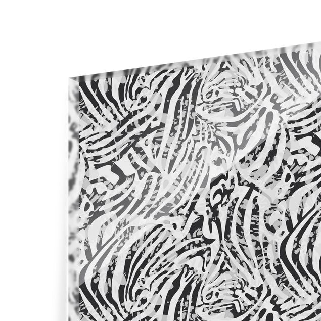 Splashback - Zebra Pattern In Shades Of Grey - Landscape format 3:2