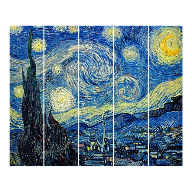 Sliding panel curtains set - Vincent Van Gogh - The Starry Night
