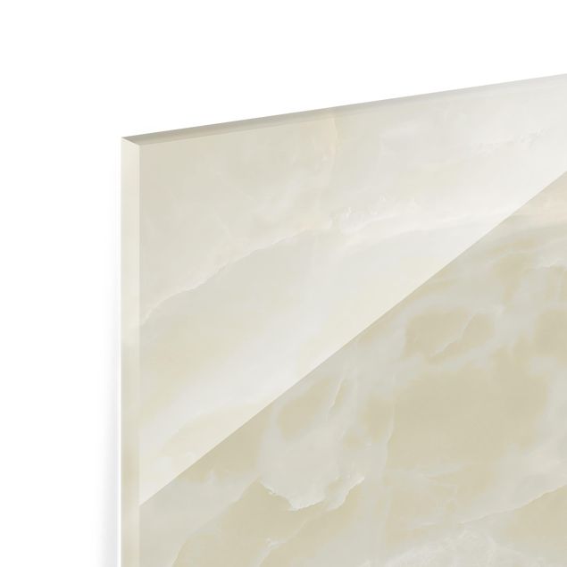 Glass Splashback - Onyx Marble Cream - Square 1:1