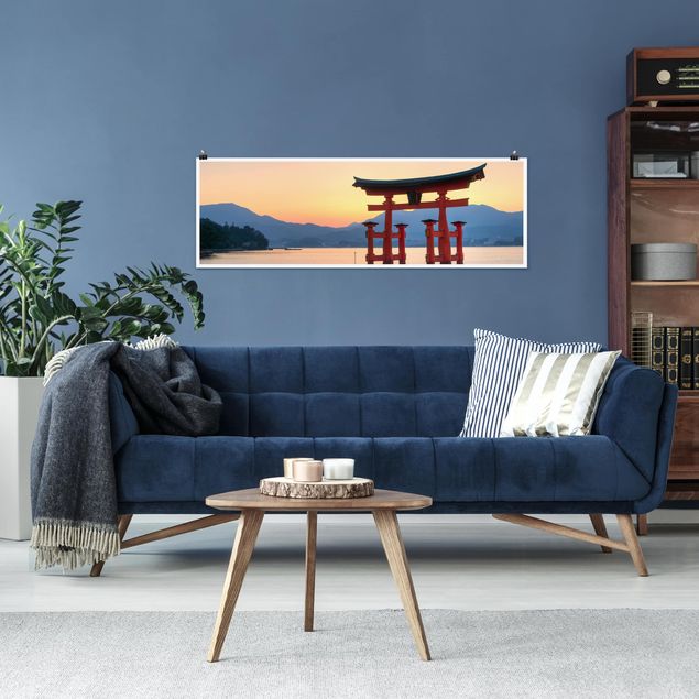 Panoramic poster nature & landscape - Torii At Itsukushima