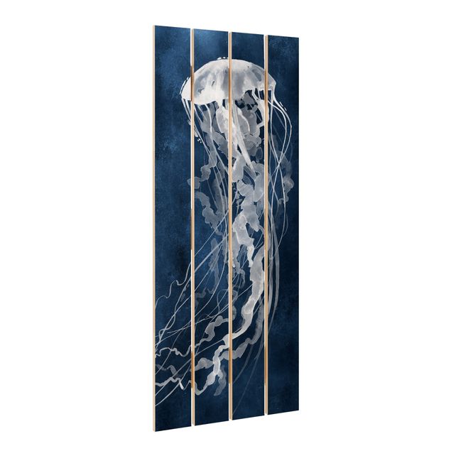 Print on wood - Jellyfish Dance II