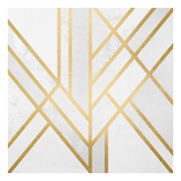 Print on forex - Art Deco Geometry White Gold