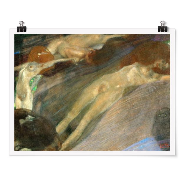 Poster - Gustav Klimt - Moving Water