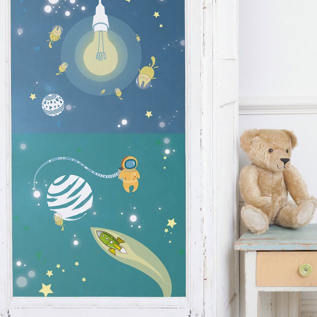 Adhesive film for furniture - Universe And Astronaut Set