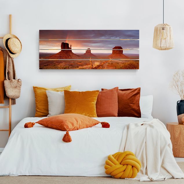 Print on wood - Monument Valley At Sunset