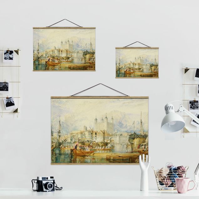 Fabric print with poster hangers - William Turner - Tower Of London