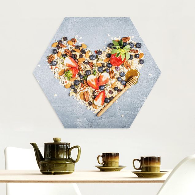 Alu-Dibond hexagon - Heart Of Cereals