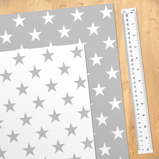 Adhesive film - Star Pattern Set In Grey And White