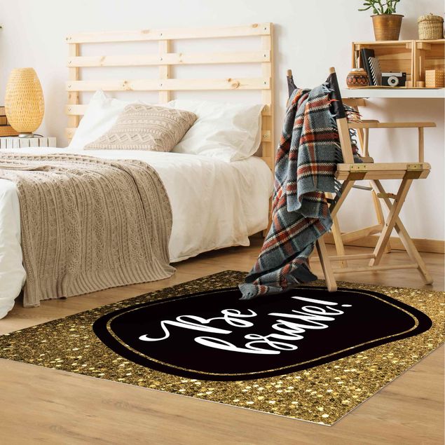 modern area rugs Be Brave With Gold Rim