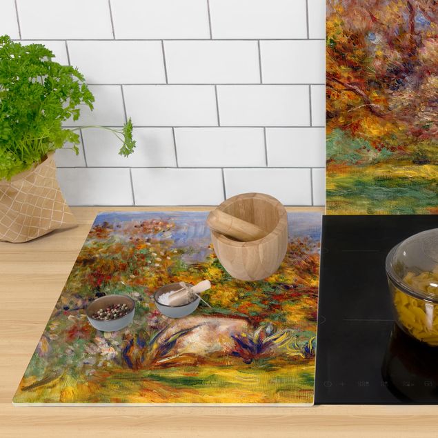Glass stove top cover - Auguste Renoir - Olive Garden