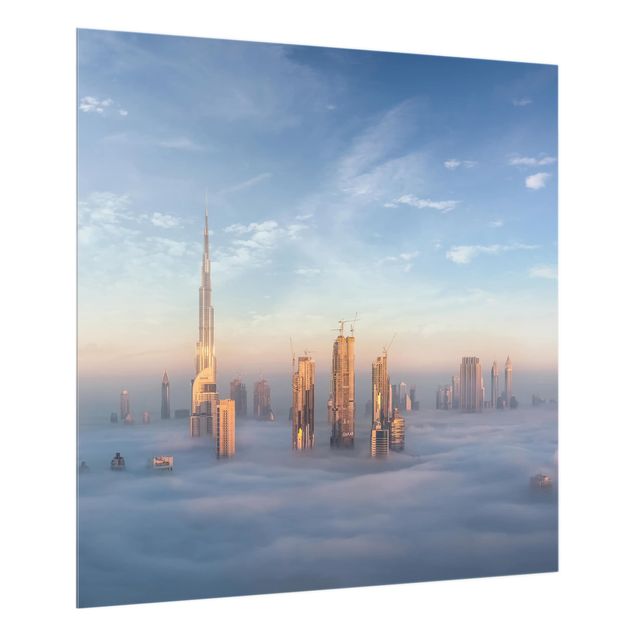 Glass Splashback - Dubai Above The Clouds - Square 1:1