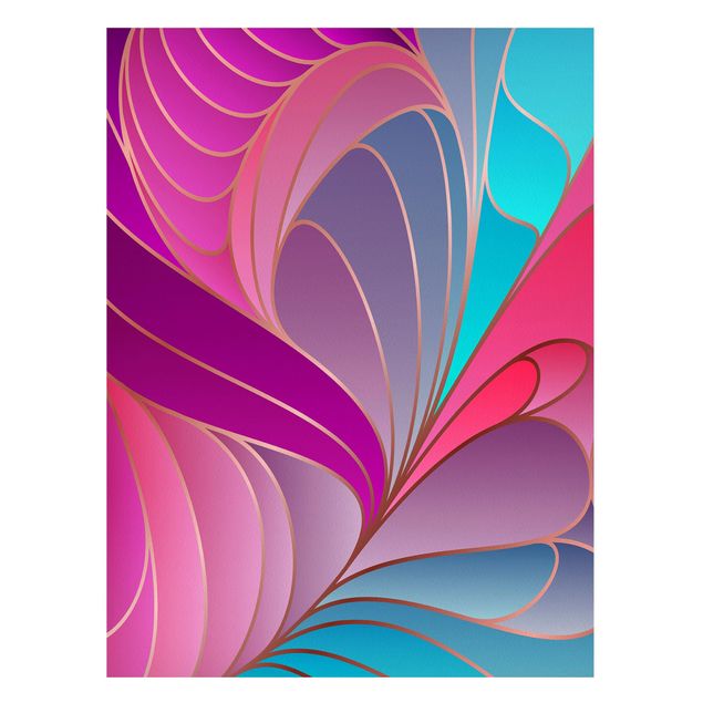 Magnetic memo board - Colourful Art Deco ll