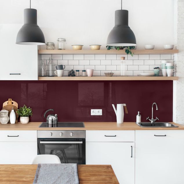 Kitchen wall cladding - Tuscany Wine Red