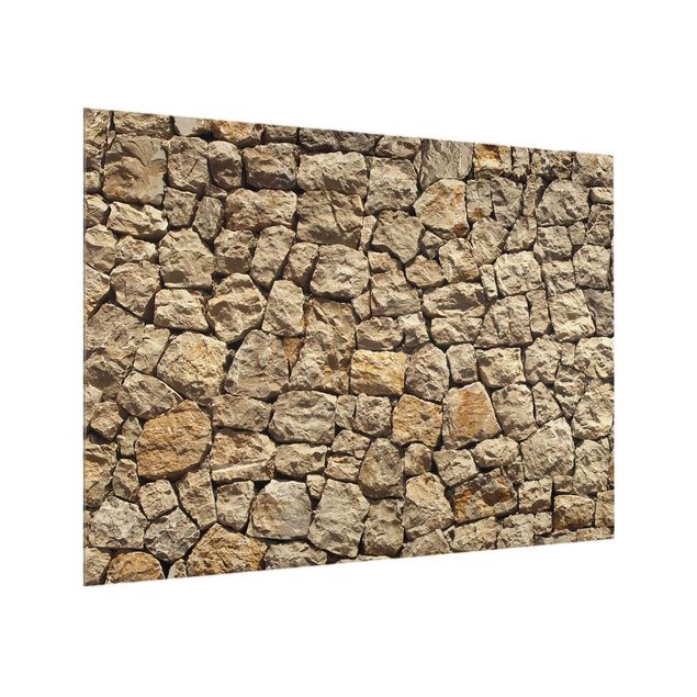 Glass splashbacks Old Wall Of Paving Stone